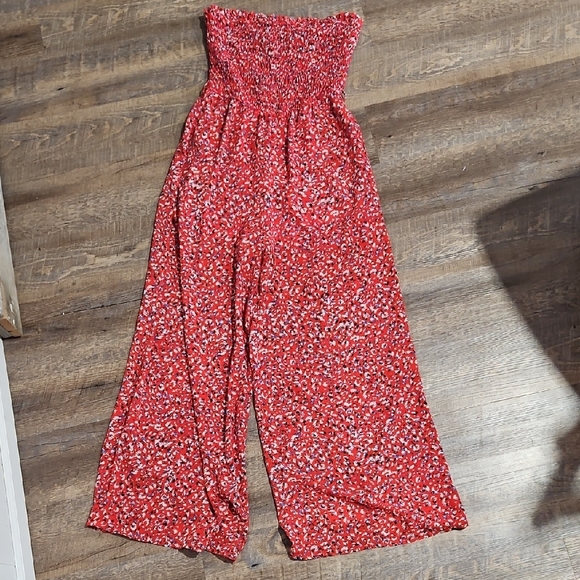 Magnolia Boutique Pants - 2/$25 Red Floral Women's Jumpsuit